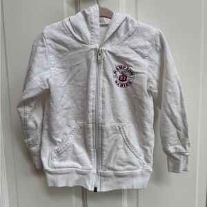 American Apparel 2T Girls Magic Happens in the Hamptons White Zip-Up Hoodie